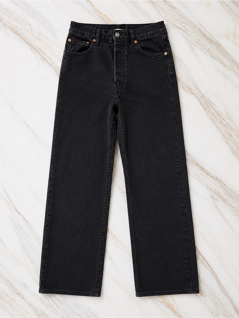 Black High-Rise Straight Women's Jeans - Picture 4 of 13